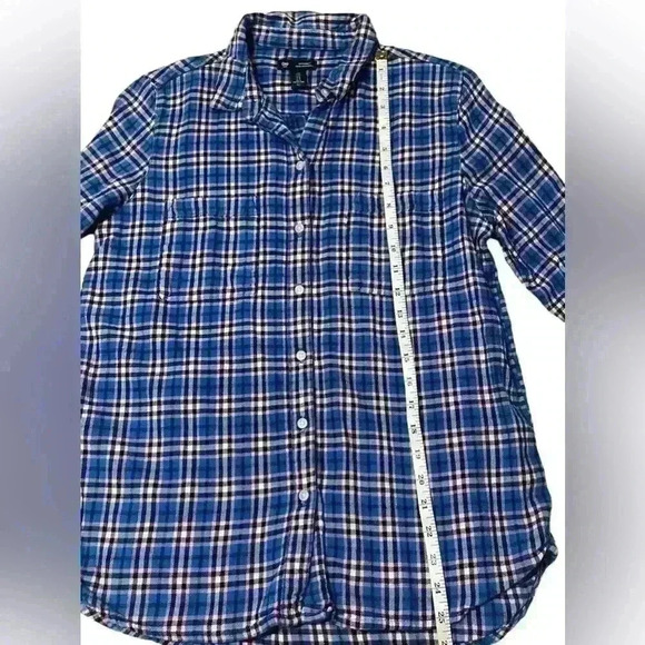 Gap Women’s size Small Boyfriend fit plaid flannel - Picture 4 of 6